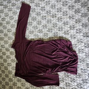 Kismet Women's Blouse in Rich Burgundy